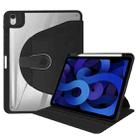 For iPad 10.2 2019 / 2020 / 2021 Acrylic 360 Degree Rotation Holder Tablet Leather Case(Black) - 1