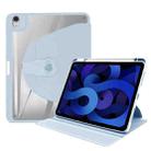 For iPad mini 6 Acrylic 360 Degree Rotation Holder Tablet Leather Case(White Ice) - 1