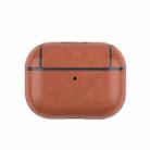 For AirPods Pro 2 Wireless Earphone Leather Shockproof Protective Case(Light Brown) - 1