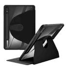 For Samsung Galaxy Tab S8 Ultra Acrylic 360 Degree Rotation Holder Tablet Leather Case(Black) - 1
