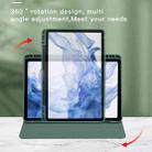 For Samsung Galaxy Tab S8 Ultra Acrylic 360 Degree Rotation Holder Tablet Leather Case(White Ice) - 2