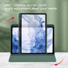 For Samsung Galaxy Tab S8+ / S7+ Acrylic 360 Degree Rotation Holder Tablet Leather Case(Emerald Green) - 2