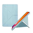For Xiaomi Pad 5 Pro 12.4 Acrylic 2 in 1 Y-fold Smart Leather Tablet Case(Ice White) - 1