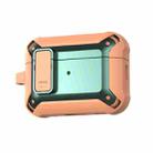 For AirPods Pro 2 Bumblebee Wireless Earphones Silicone Case with Switch & Lanyard Hole(Orange Green) - 1