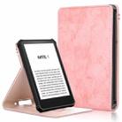 For Amazon Kindle 11th Gen 2022 6.0 inch Marble Cloth Texture Leather Tablet Smart Case(Pink) - 1