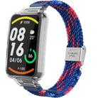 For Xiaomi Mi Band 7 Pro Braided Nylon Buckle Integrated Watch Band(Blue Red) - 1