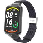 For Xiaomi Mi Band 7 Pro Braided Nylon Buckle Integrated Watch Band(Charcoal) - 1