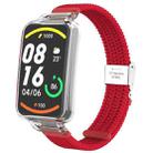 For Xiaomi Mi Band 7 Pro Braided Nylon Buckle Integrated Watch Band(Red) - 1