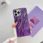 For iPhone 14 TPU Soft Shockproof Phone Case(Purple Gold Pink) - 1