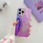 For iPhone 14 TPU Soft Shockproof Phone Case(Purple Blue Gold) - 1