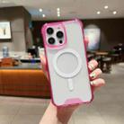 For iPhone 14 Plus High Transparent Acrylic MagSafe Shockproof Phone Case(Pink) - 1