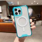 For iPhone 14 Plus High Transparent Acrylic MagSafe Shockproof Phone Case(Green) - 1