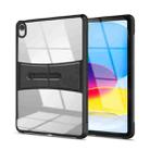 For iPad 10th Gen 10.9 2022 Acrylic TPU Transparent Tablet Protective Case with Holder(Black) - 1