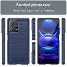 For Xiaomi Redmi Note 12 Pro+ China / Global Brushed Texture Carbon Fiber TPU Phone Case(Blue) - 2