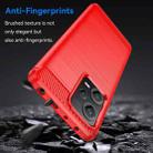 For Xiaomi Redmi Note 12 Pro+ China / Global Brushed Texture Carbon Fiber TPU Phone Case(Red) - 3