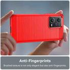 For Xiaomi Redmi Note 12 Pro+ China / Global Brushed Texture Carbon Fiber TPU Phone Case(Red) - 5