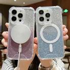 For iPhone 14 Plus MagSafe Gradient Color Glitter Acrylic Shockproof Phone Case(Dark Purple) - 3