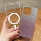 For iPhone 14 Plus MagSafe Gradient Color Glitter Acrylic Shockproof Phone Case(Dark Purple) - 4