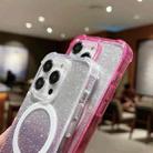 For iPhone 14 Plus MagSafe Gradient Color Glitter Acrylic Shockproof Phone Case(Dark Purple) - 5
