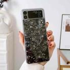 For Samsung Galaxy Z Flip4 Shell Pattern Glitter Shockproof Phone Case(Black) - 1