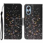 For OPPO A17 Colored Drawing Pattern Leather Phone Case(Black Pentagram) - 1