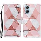 For OPPO A17 Colored Drawing Pattern Leather Phone Case(Marble) - 1