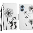 For OPPO A17 Colored Drawing Pattern Leather Phone Case(Dandelion) - 1
