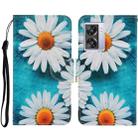 For OPPO A57 2022 Colored Drawing Pattern Leather Phone Case(Daisy) - 1
