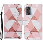 For OPPO A57 2022 Colored Drawing Pattern Leather Phone Case(Marble) - 1