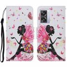 For OPPO A57 2022 Colored Drawing Pattern Leather Phone Case(Dancing Girl) - 1
