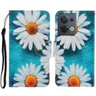 For OPPO Reno8 Colored Drawing Pattern Leather Phone Case(Daisy) - 1