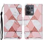 For OPPO Reno8 Colored Drawing Pattern Leather Phone Case(Marble) - 1