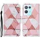 For OPPO Reno8 Pro Colored Drawing Pattern Leather Phone Case(Marble) - 1