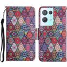 For OPPO Reno8 Pro Colored Drawing Pattern Leather Phone Case(Diamond Kaleidoscope) - 1