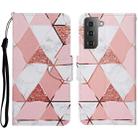 For Samsung Galaxy S23 5G Colored Drawing Pattern Leather Phone Case(Marble) - 1