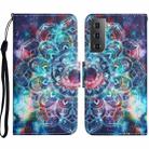 For Samsung Galaxy S23 5G Colored Drawing Pattern Leather Phone Case(Star Mandala) - 1