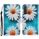 For Samsung Galaxy S23+ 5G Colored Drawing Pattern Leather Phone Case(Daisy) - 1