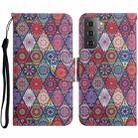 For Samsung Galaxy S23+ 5G Colored Drawing Pattern Leather Phone Case(Diamond Kaleidoscope) - 1
