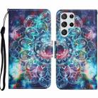 For Samsung Galaxy S23 Ultra 5G Colored Drawing Pattern Leather Phone Case(Star Mandala) - 1