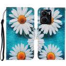 For vivo Y16 Colored Drawing Pattern Leather Phone Case(Daisy) - 1