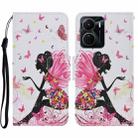 For vivo Y16 Colored Drawing Pattern Leather Phone Case(Dancing Girl) - 1