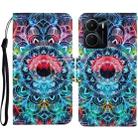 For vivo Y16 Colored Drawing Pattern Leather Phone Case(Mandala) - 1