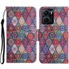 For vivo Y16 Colored Drawing Pattern Leather Phone Case(Diamond Kaleidoscope) - 1