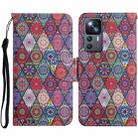 For Xiaomi 12T / 12T Pro / Redmi K50 Ultra Colored Drawing Pattern Leather Phone Case(Diamond Kaleidoscope) - 1