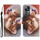 For Xiaomi 12T / 12T Pro / Redmi K50 Ultra Colored Drawing Pattern Leather Phone Case(Butterfly Cat) - 1