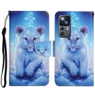 For Xiaomi 12T / 12T Pro / Redmi K50 Ultra Colored Drawing Pattern Leather Phone Case(Little Leopard) - 1
