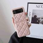 For Samsung Galaxy Z Flip3 5G Diamond Pattern Fold Protective Phone Case(Pink) - 1