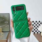 For Samsung Galaxy Z Flip4 Diamond Pattern Fold Protective Phone Case(Green) - 1