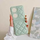 For Huawei P50 Pokcet Diamond Pattern Fold Protective Phone Case(Green) - 1