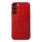 For Samsung Galaxy S23+ 5G Crocodile Texture Genuine Leather Phone Case(Red) - 1